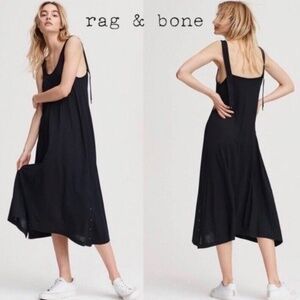 Rag & Bone Allegra Black Midi Tank Dress - Small